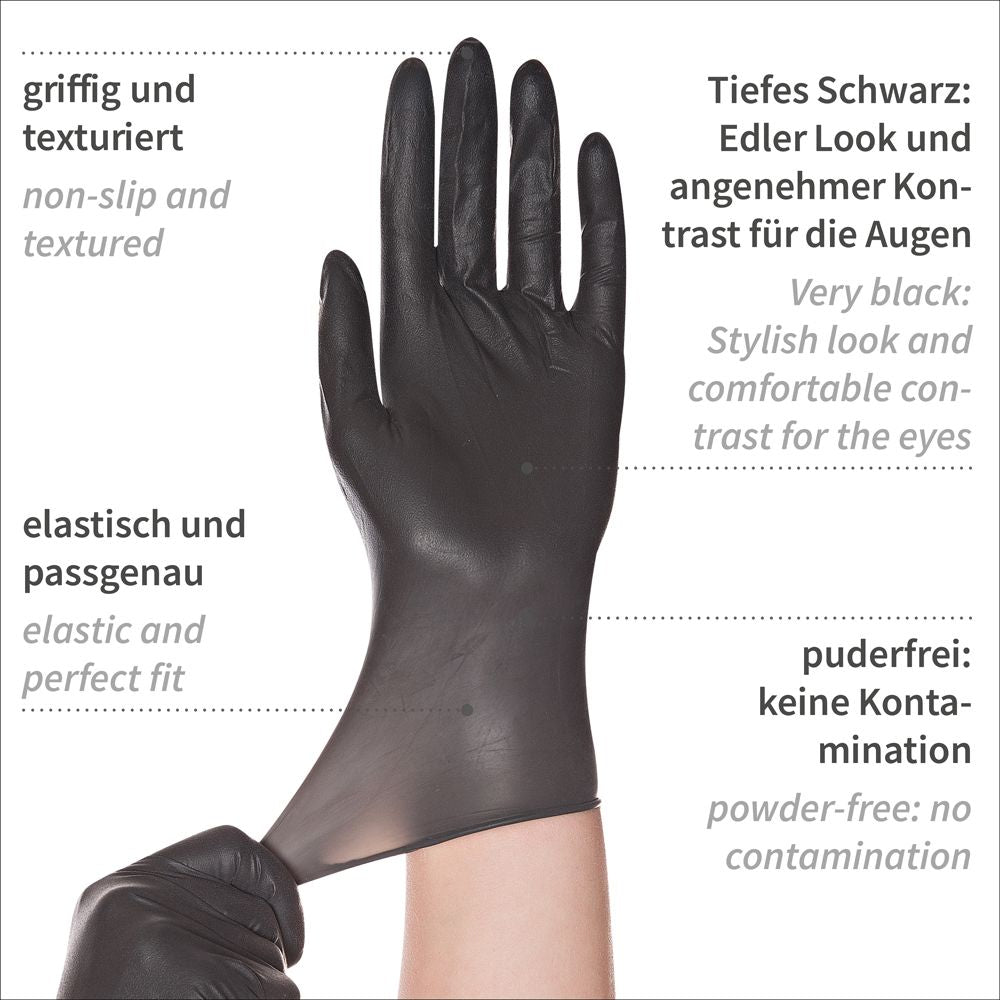 Latexhandschuhe Diablo schwarz | puderfrei