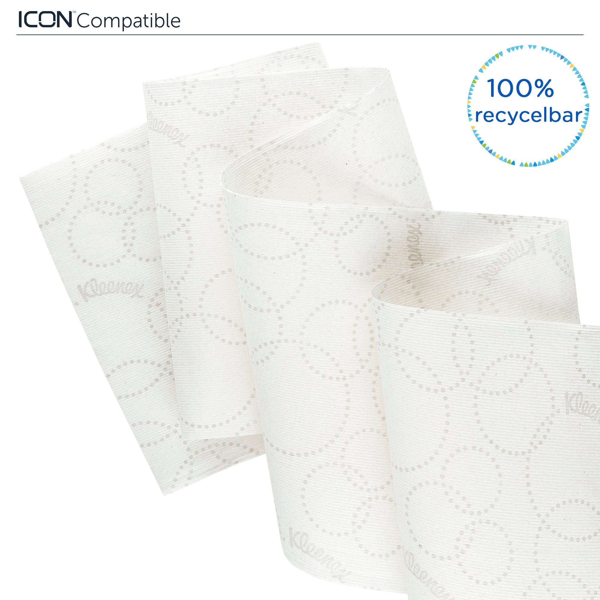 Kleenex® Ultra™ Papierhandtücher auf Rollen, 6782 – E-Roll-Großrolle für 2-lagige Handtücher – 6 x 200 m weiße Papierhandtuchrollen (insg. 1.200 m)
